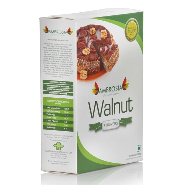 Ambrosia Indian Walnut Kernels - Syrupers - 250gms